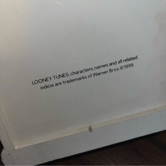 Y2K 1999 Vintage LOONEY TUNES Tweety Bird Wood Glass Pink Jewelry Box Rare - Picture 6 of 6